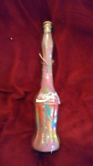 Rare Long Neck Coca Cola Bottle Filled With Colored Sand