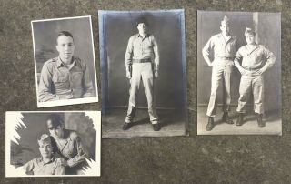 Us Army,  Military Police Enlisted Pals,  Texas,  Ww2,  7th Inf. ,  Uniforms,  4 Photos