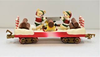 1986 Bright Christmas Train The Holiday Express Train Car Bears Sawing 4.  3