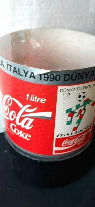 Coca Cola Bottle TURKEY 90 ITALY WORLD CUP FIFA 1 litre Plastic Bottle Empty 2