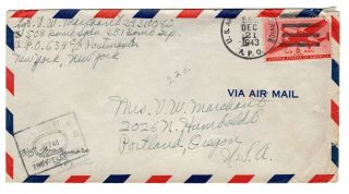 Wwii 351st Bomb Group 8th Aaf Cover Apo 634 England Censored