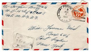 Wwii Aug 1944 3rd Infantry Division Cover Apo 3 Italy 15th Infantry Censored
