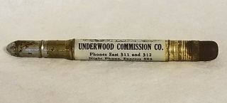 Vintage Bullet Pencil Advertising Underwood Commission Illinois Stockyard