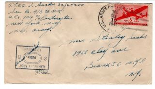Wwii 1944 104th Infantry Division Cover Apo 168 England Censored