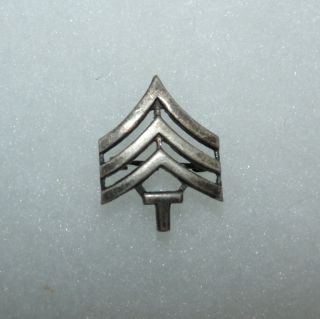 Rare Ww2 Us Army Technician 4th Grade Silver Rank Insignia Pin