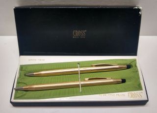 Cross Pen & Pencil Set 12kt Gold Filled No.  6601 W/ Box