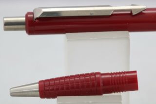 Vintage (c1990) Parker Vector Ballpoint Pen,  Burgundy With Chrome Trim