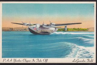 Pan American Air Ways Post Card " Yankee Clipper " Post Card " On Step " Un - Posted