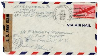 Wwii 1944 12th Troop Carrier Squadron Apo 509 Italy Censored