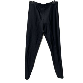 Vintage The Body Co Black Spandex Leggings Pants Medium Shiny 80s 90s Workout