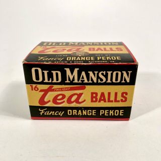 Vintage Old Mansion Twilight Tea Balls,  Orange Pekoe || Full Package