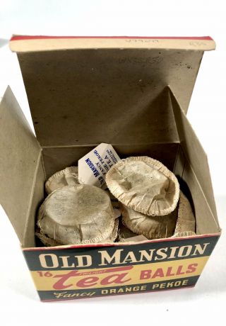 Vintage Old Mansion Twilight Tea Balls,  Orange Pekoe || Full Package 3