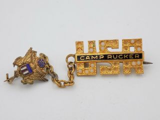 Wwii Homefront Patriotic Usa Lapel Pin - Camp Rucker
