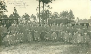 1941 - 2 Wwii 21st Field Artillery,  Service Btry Camp Blanding,  Fl 8x13 Photo