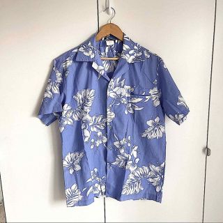 Men’s Hilo Hattie Hawaiian Shirt Vtg Med Blue/ Retro Hawaiin Prints,  Casual