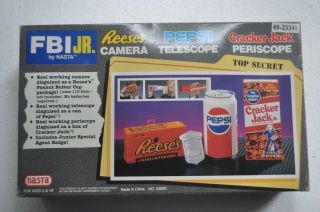 Fbi Jr.  Set Of Reese’s Camera,  Pepsi Telescope &cracker Jack Periscope - 1991 - Nasta