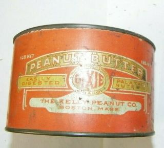 Vintage Peanut Butter Tin - Dixie The Kelly Peanut Co Boston,  Mass 1 Tin 2 1/2