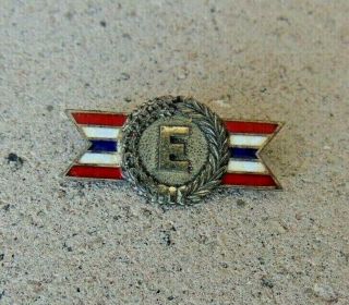 Ww2 Us Army,  Navy Production Award Sterling Pin Excellence,  Home Front