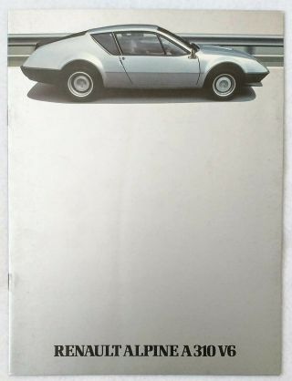 1984 Renault Alpine 310 V6 Sales Brochure En Français
