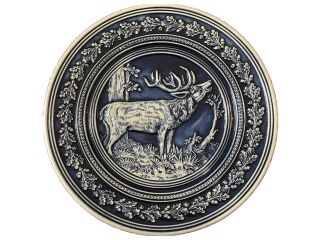 Antique Stag Elk Deer Wildlife Scene 10 1/4” Plate Vintage Germany Wall Decor