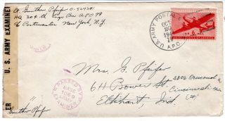 Wwii 1944 79th Infantry Division Cover Apo 90 France Censored