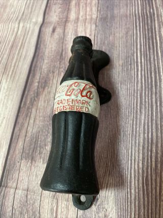 Cast Iron Coca - Cola Vintage Door Handle Antique Style Drink 7 1/2” Cast 1 Mark 2
