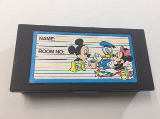 Vintage Disney Mickey Mouse Baby Empire Pencil Box Plastic Black Plastic Usa