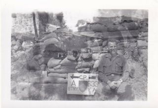 Wwii Snapshot Photo 633rd Field Artillery Command Post Trochio Italy 35