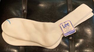 Vtg Lee 85 Hi - Bulk Orlon Acrylic Cushion Foot White Crew Socks
