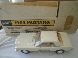 Vintage 1964 Ford Mustang Jim Beam Flask Decanter Container With Box