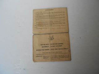 WWII U.  S.  WAR RATION BOOKS NO.  3 & NO.  4 W/STAMPS 1944 (OPA R - 130 R - 145) 3