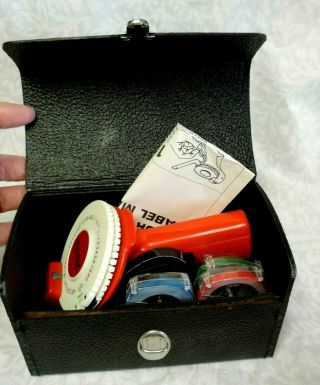 Vintage Astro Label Maker Kit Red Label Maker Cartridges & Storage Carrying Box