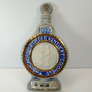Jim Beam Decanter " The Honorable Order Of Kentucky Colonels " 1970 Vintage