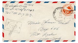 Wwii 1944 3rd Infantry Division Cover Apo 3 Italy Censored 15th Infantry