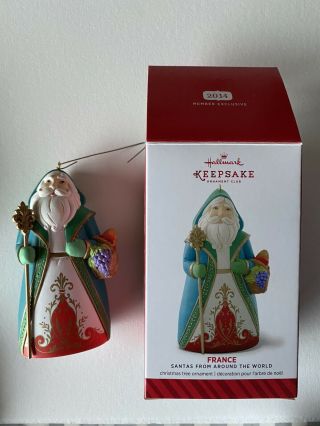 Hallmark Keepsake Ornament Club France Santas From Around The World 2014