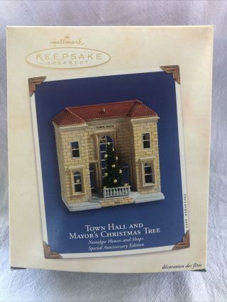 Hallmark Keepsake Christmas Ornament Nostalgic Houses & Shops Town Hall & Mayor