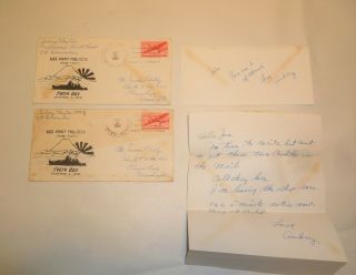 Vtg Sept 2 1945 Wwii Cover Envelope W/ Letter Uss Saint Paul Tokyo Bay Vj Day