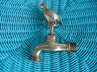 Vintage Brass Garden Tap Faucet Spigot Bird Partridge Quail Estate Find