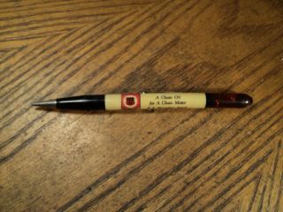 Vintage Mechanical Pencil Phillips 66 Motor Oil Ft Stockton Tex Oil In Cap