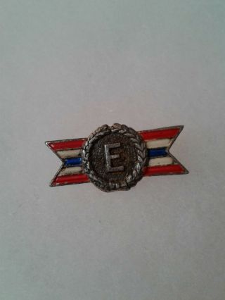 Vintage Wwii Us Army Navy E Production Award Lapel Pin Home Front