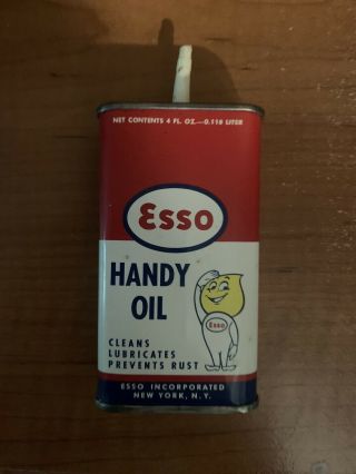 Vintage Esso Handy Oil Can 4 Oz Empty York Gas Oil
