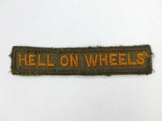 Wwii Us Army 2nd Armored Division Hell On Wheels Armor Patch Military