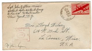 Wwii 1942 306th Bomb Group 8th Air Force Apo 634 England Censored