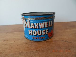 Vintage Maxwell House Fine Grind Coffee Tin Can 1 Lb