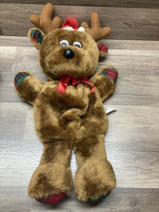 House Of Lloyd Reindeer Bag Stocking Plush Stuffed Animal Christmas Holiday
