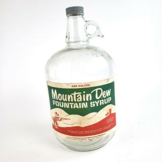 Mountain Mtn Dew 1960s 1 One Gallon Fountain Syrup Jug Pepsi York