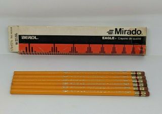 6x Eagle Mirado 174 Lead Pencil F2 1/2 True Medium North - Ride Pre - Berol