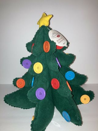 15 " Hallmark Keepsake Kids " My Very Own Christmas Tree " Plush Felt & Big Buttons