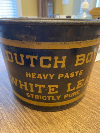 Vintage Dutch Boy National Lead Co Paint Can Bucket Pail Great Graphics