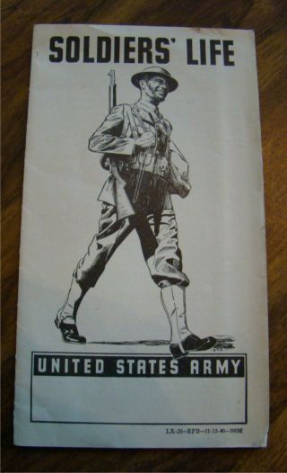 1940 Wwii Us Army Recruitment Brochure Recruiting Join Enlist
